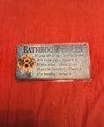 Load image into Gallery viewer, Bathroom Rules Hangable Wooden Sign