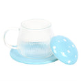 Load image into Gallery viewer, Blue Glass Mushroom Mug and Saucer