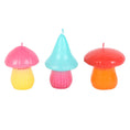 Load image into Gallery viewer, Set of 3 Mushroom Shaped Candles Unscented