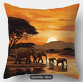 Load image into Gallery viewer, Contemporary Elephant Print Pillow Covers - (4pcs)