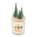 Load image into Gallery viewer, Merry and Bright Bauble Cinnamon & Spice Glass Candle with Tree