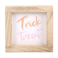 Load image into Gallery viewer, Pink Trick or Treat Wooden Frame Sign