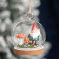 Load image into Gallery viewer, Gnome Glass Dome Hanging Decoration