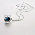 Load image into Gallery viewer, Glow in the Dark Ball Pendant Necklace with Stainless Steel Chain Constellation-Sagittarius
