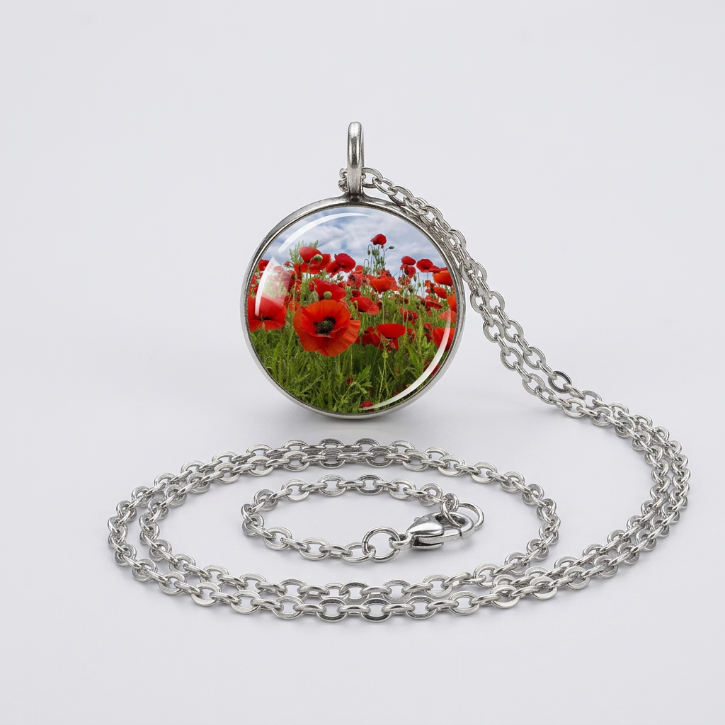Ball Pendant Necklace with Stainless Steel Chain