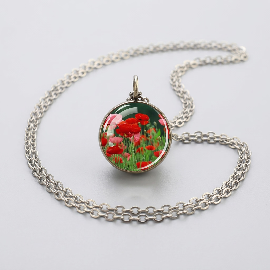 Ball Pendant Necklace with Stainless Steel Chain