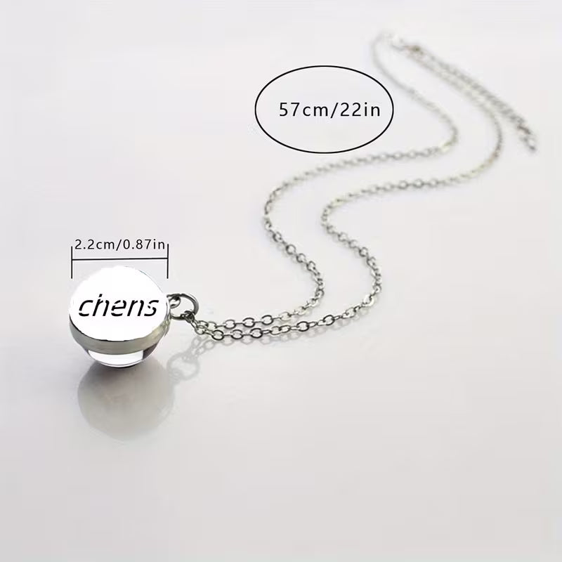 Ball Pendant Necklace with Stainless Steel Chain