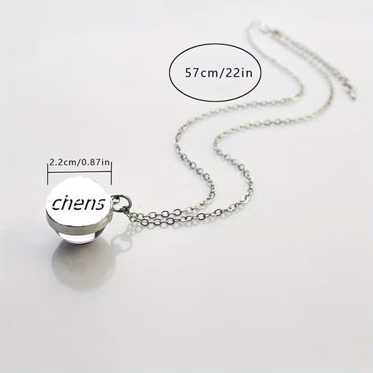 Ball Pendant Necklace with Stainless Steel Chain