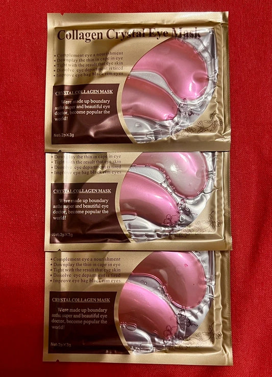 3 Collagen Crystal Pink Eye masks