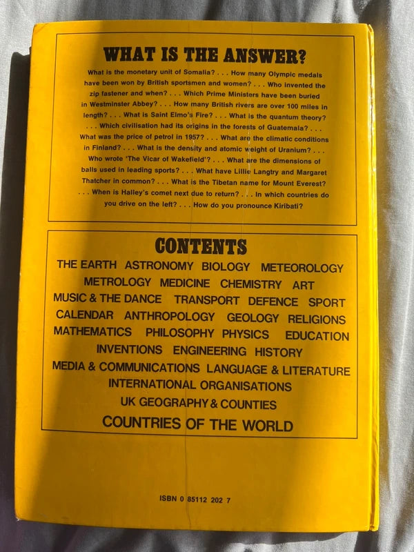 The Guinness Book of Answers 3rd Edition from 1980