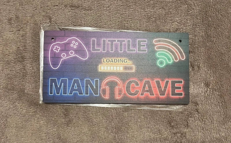 Little Man Cave Hangable Wooden Sign