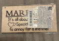 Load image into Gallery viewer, Marriage it’s All About Finding That Special Person Hangable Wooden Sign
