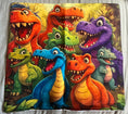 Load image into Gallery viewer, Colorful Dinosaur Cushion Cover
