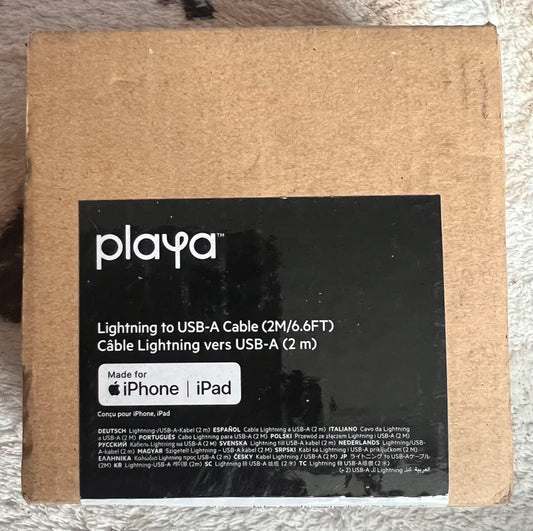 Playa Lightening to USB-A iPhone IPad Charger Cable