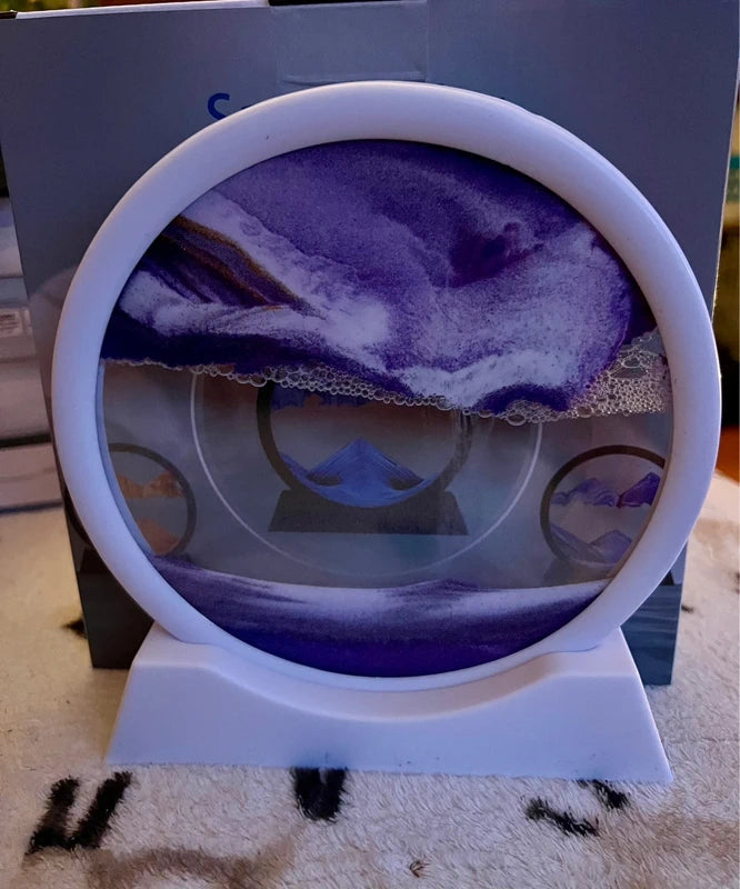 7” Sand Art Picture Purple