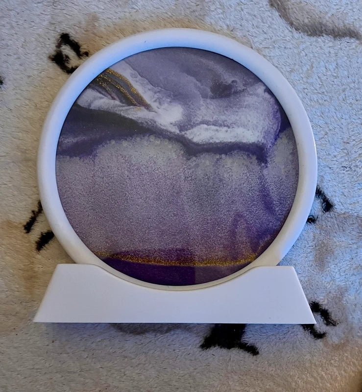 7” Sand Art Picture Purple