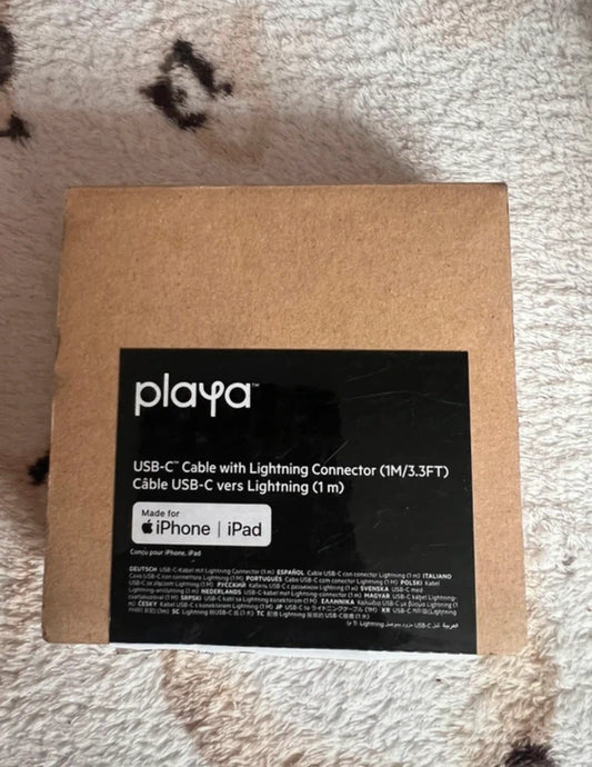 Playa Lightening to USB-A IPhone IPad Charger Cable