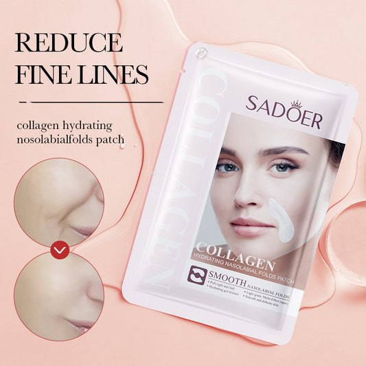 SADOER Full English Collagen Hydrating Gel Lift Patch For Nasal Folds 2.7g Skin Care Face Mask Patches Facial Lifting