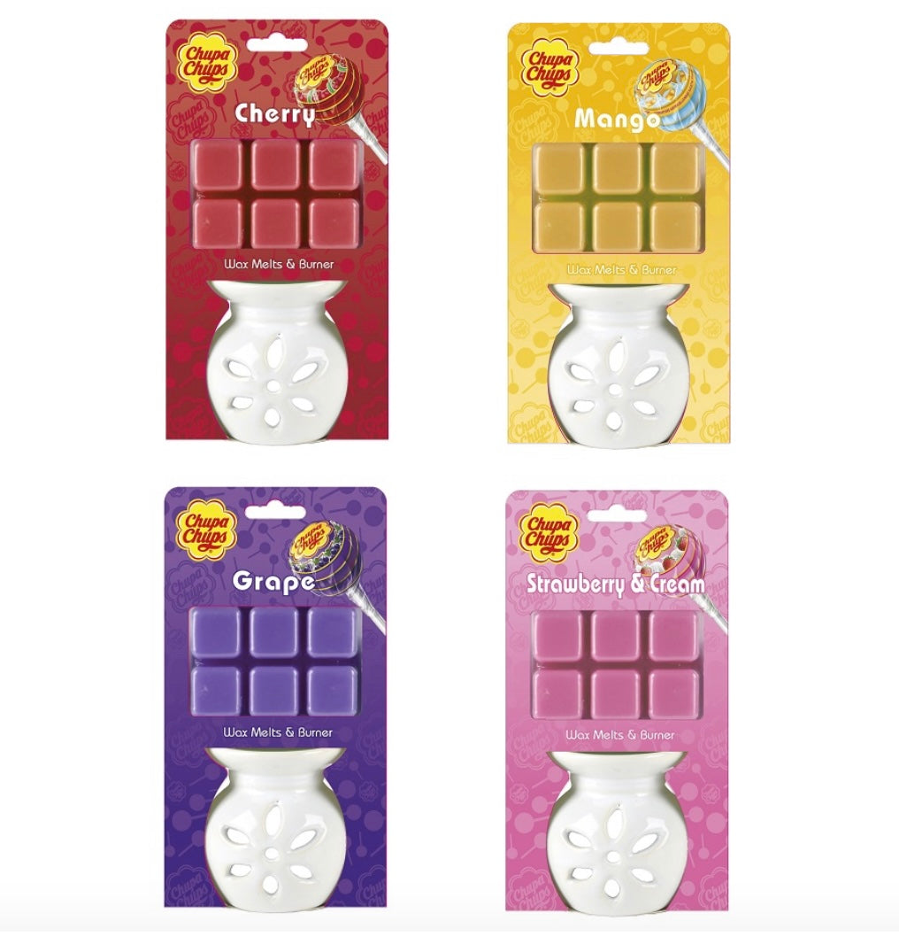 Chupa Chup Cherry Scented 6 Cavity Wax Melt and Burner Set