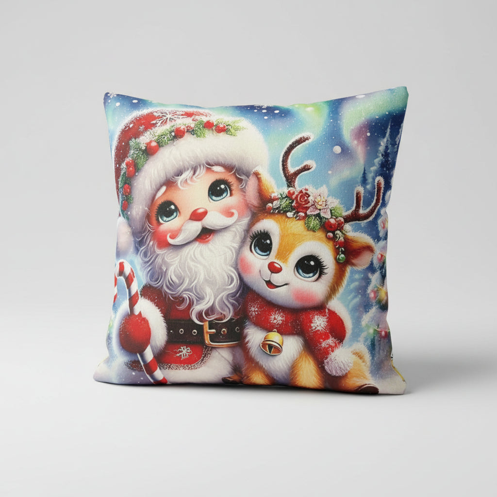 Cute Christmas Characters Cushion Cover 45x45cm