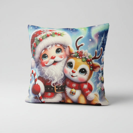 Cute Christmas Characters Cushion Cover 45x45cm