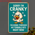 Load image into Gallery viewer, 2D Flat Wooden Sign "Sorry I'm Cranky" 12.7cm x 20cm

