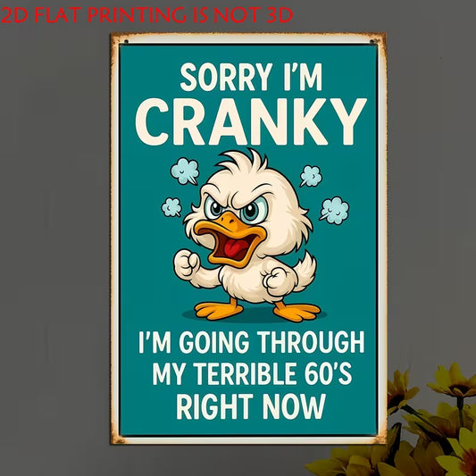 2D Flat Wooden Sign "Sorry I'm Cranky" 12.7cm x 20cm