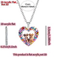 Load image into Gallery viewer, Multicolour silver acrylic pendant necklace 3.5cm on stainless steel chain design 84 – image 2
