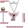 Load image into Gallery viewer, Multicolour silver acrylic pendant necklace 3.5cm on stainless steel chain design 86 – image 2
