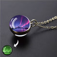 Load image into Gallery viewer, Glow in the Dark Ball Pendant Necklace with Stainless Steel Chain
