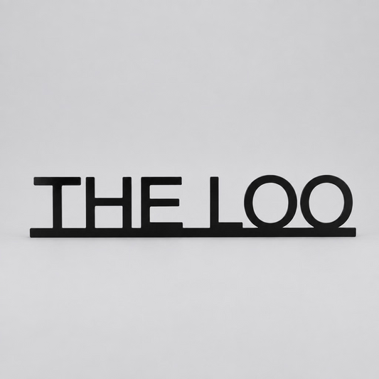 2D Flat The Loo Metal Sign 22x4.3cm