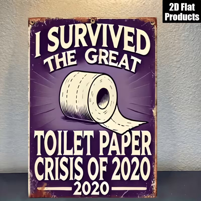 2D Flat Wooden Sign "I Survived" 12.8cmx20cm