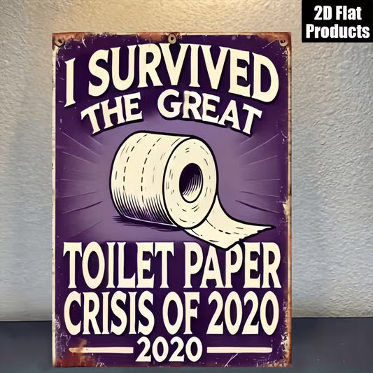 2D Flat Wooden Sign "I Survived" 12.8cmx20cm