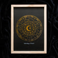 Load image into Gallery viewer, Black Astrology Wheel Framed Wall Art Print
