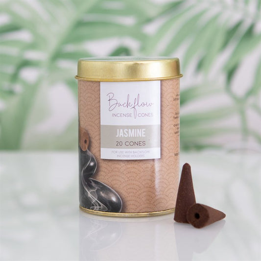 Tin of Elements Jasmine Jumbo Backflow Cones
