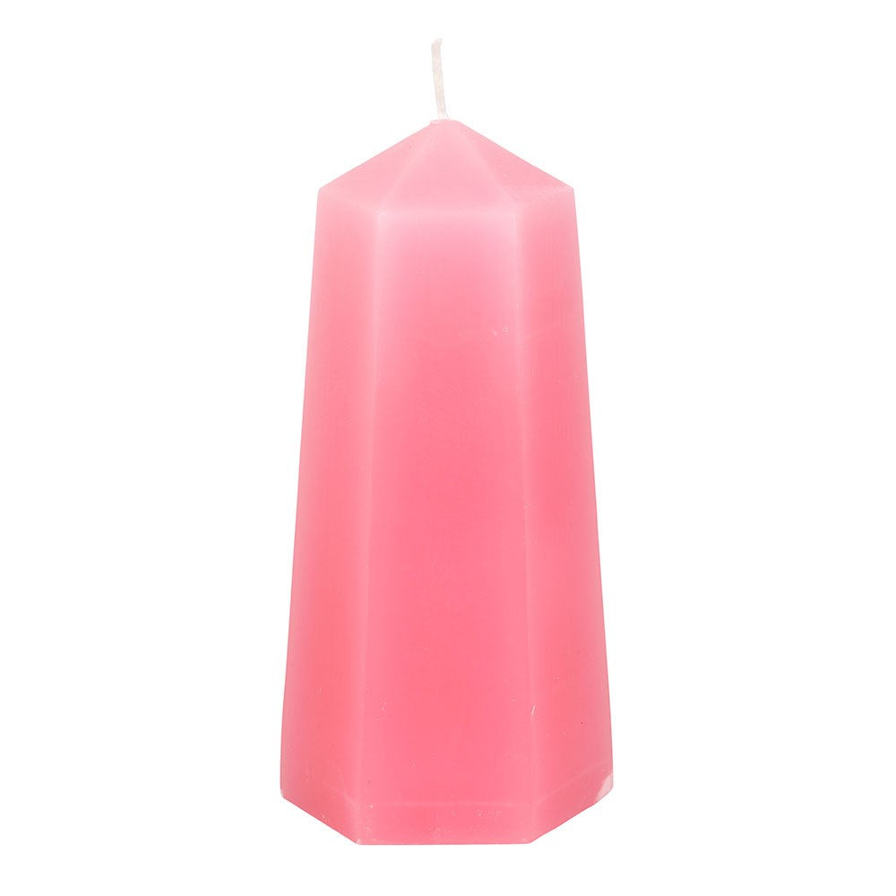Love Crystal Candle with Rough Rose Quartz Unscented
