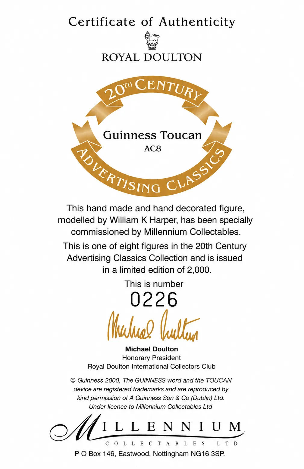 Royal Doulton Millennium Collectables Lovely day for a Guinness