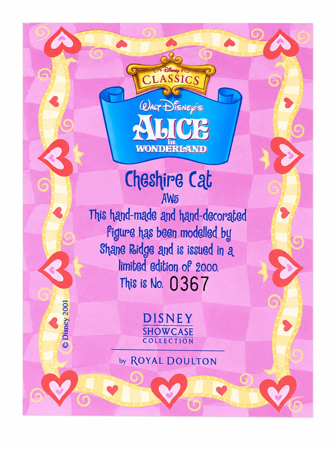 Royal Doulton Disney Showcase Collection Cheshire Cat