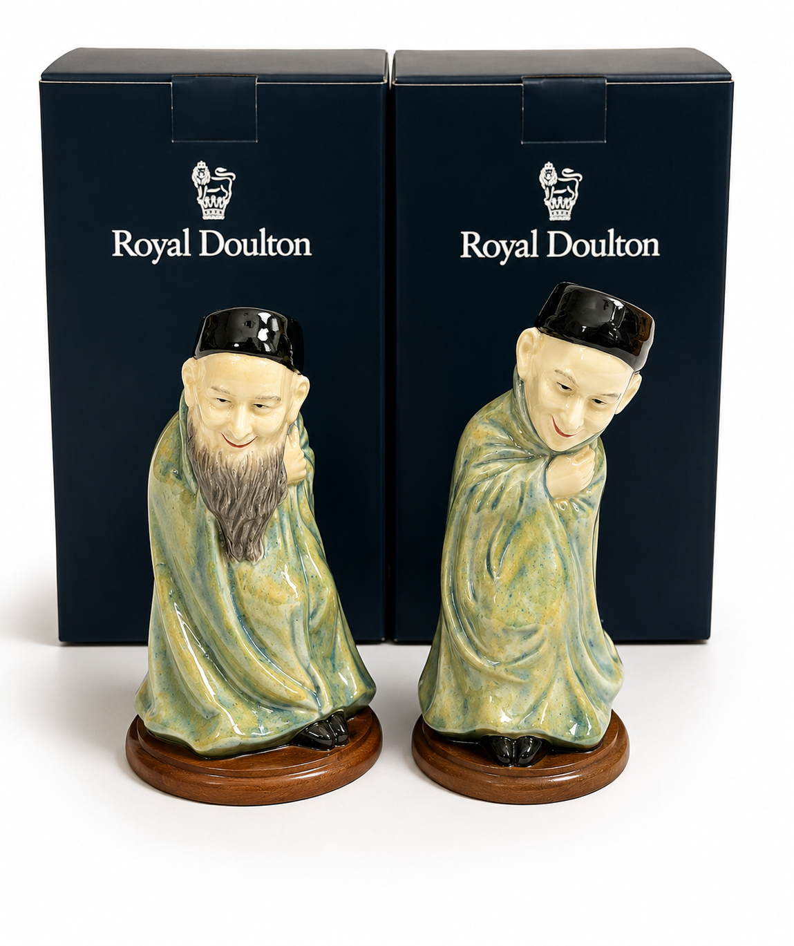 Royal Doulton Twin Toby Jugs The Spook and The Bearded Spook Ltd Edition No 0287 of 1500 with Certificate of Authenticity.