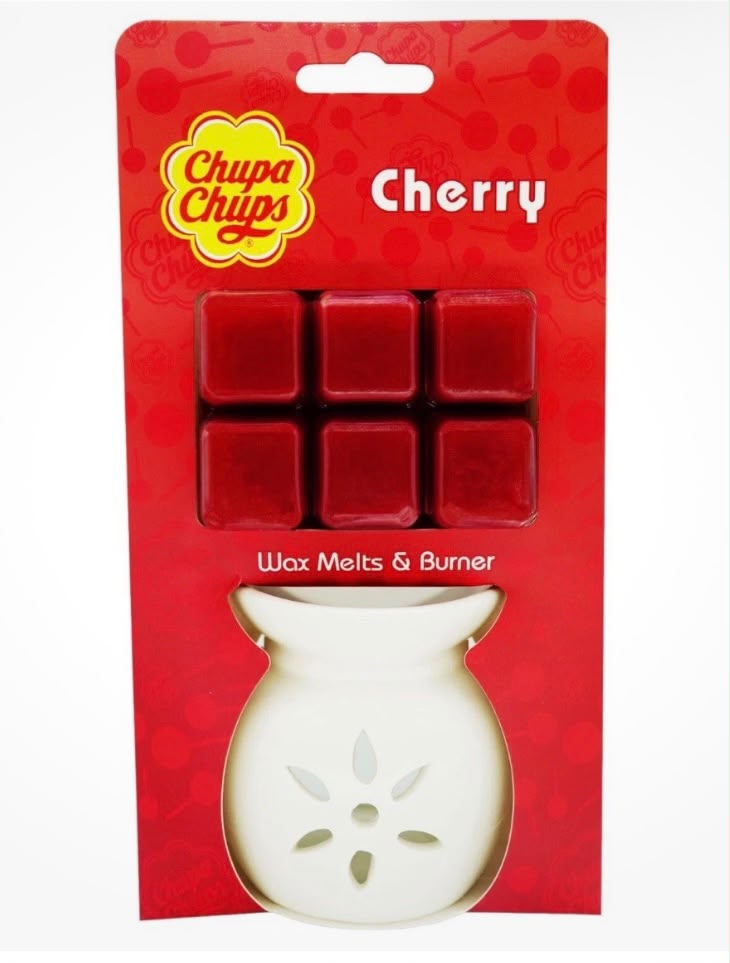Chupa Chup Cherry Scented 6 Cavity Wax Melt and Burner Set