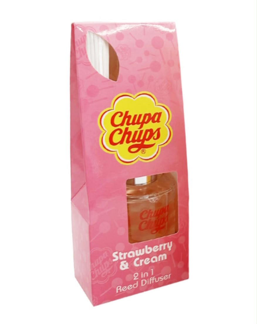 Chupa Chups Strawberry Cream Scented 2in1 Reed Diffuser 30ml
