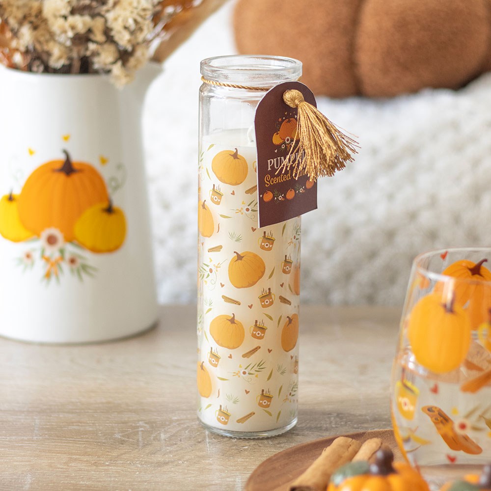Pumpkin Print Tube Candle Pumpkin Scent