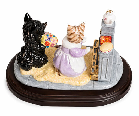 John Bestwick Ceramic Sculpture The World of Beatrix Potter Duchess and Ribby Millenium Tableau