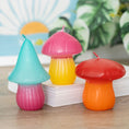 Load image into Gallery viewer, Set of 3 Mushroom Shaped Candles Unscented
