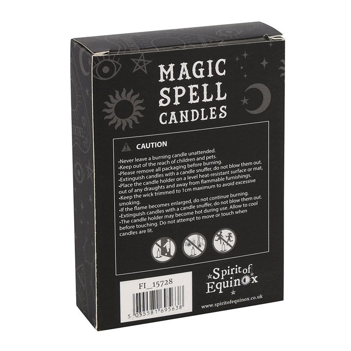 Pack of 12 Light Blue 'Peace' Spell Candles