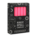 Load image into Gallery viewer, Pack of 12 Pink 'Friendship' Spell Candles

