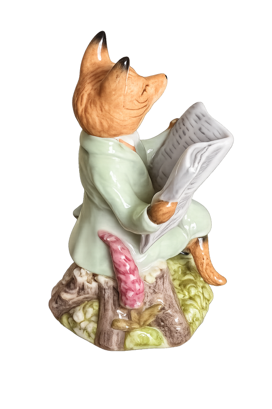 Royal Albert The World of Beatrix Potter Foxy Reading News Figurine