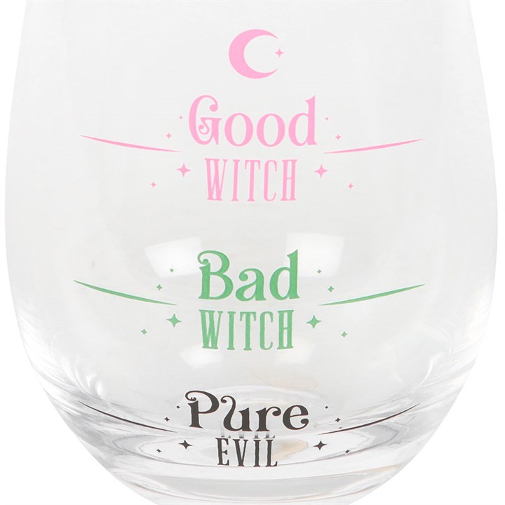 Good Witch, Bad Witch Stemless Glass