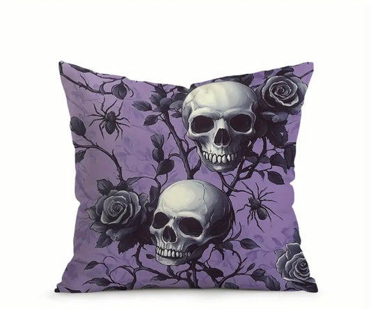 Gothic Purple Halloween Decorative Pillow Cover
