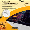 Load image into Gallery viewer, Gothic Black Cat & Haunted House Halloween Throw Pillow Cover
